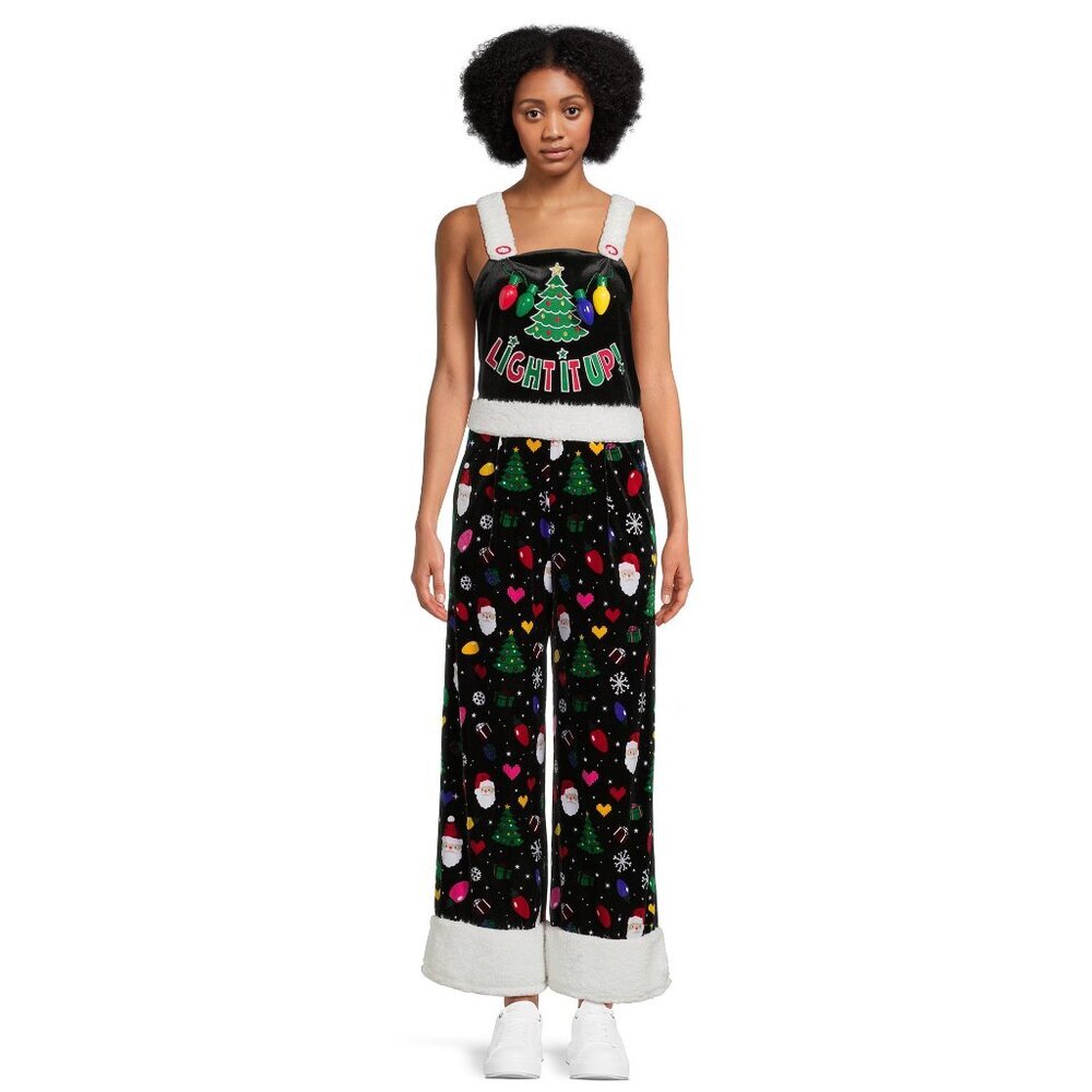 No Boundaries Christmas Light It Up Jumpsuit